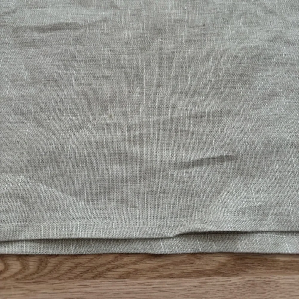 Pottery Barn Linen Flax Knotted Fringe Table‎ Throw Cloth 50” x 50”